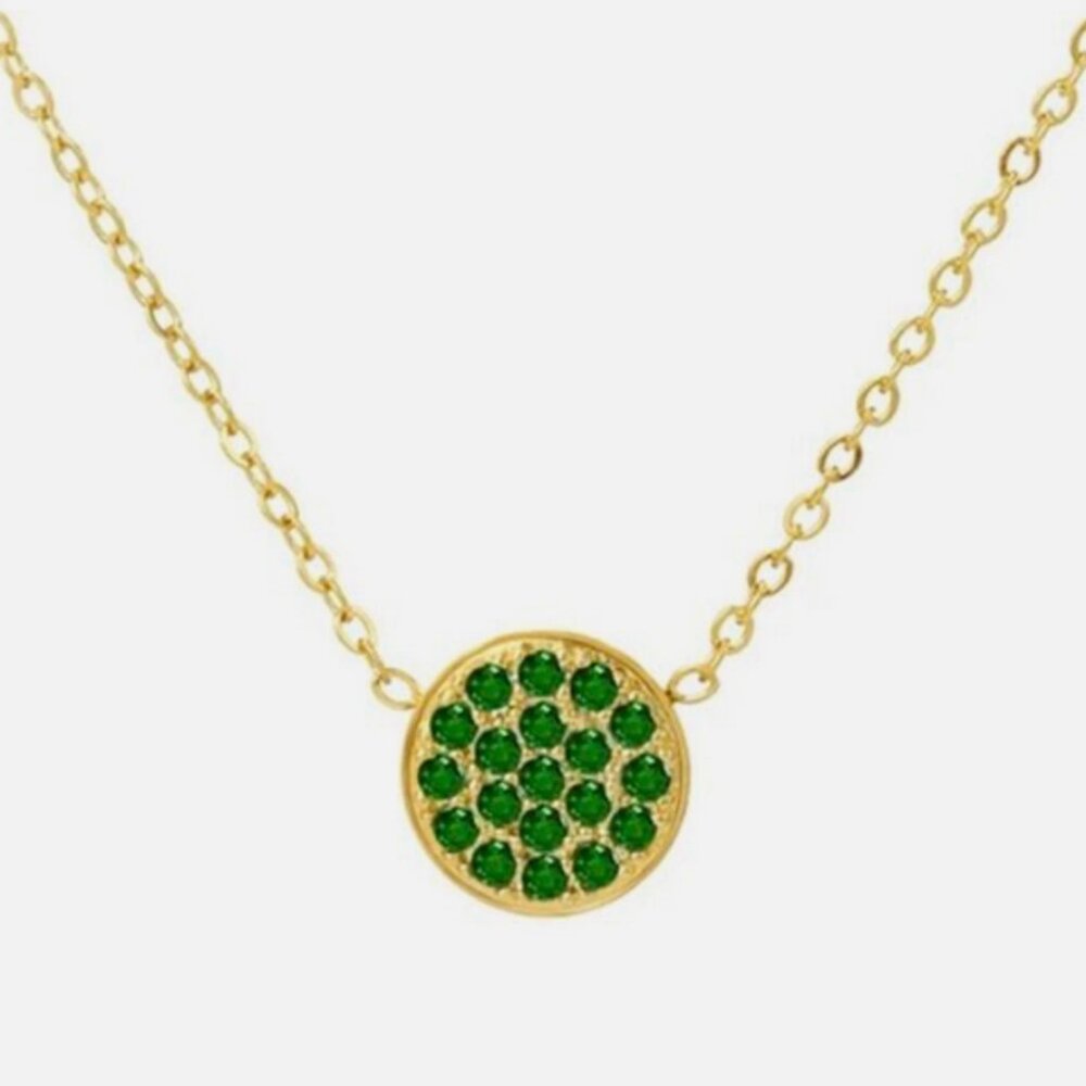 Ramla Lola Birthstone Necklace Emerald (May) 14K Gold-Plated New